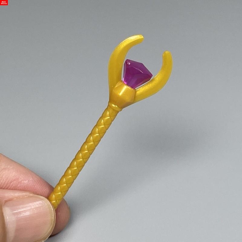 MOC Bricks 4cm Figure Sceptre Gem Rock Wand Stick Building Blocks 93252 30153 Assembled Particles Children's Toys