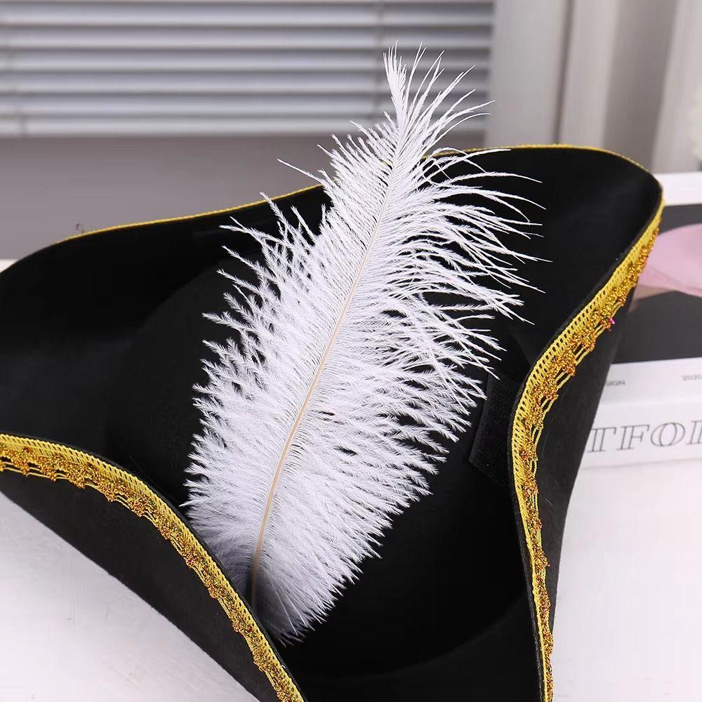 Stage Performance Pirate Hat Carnival Party Comfortable Cosplay Pirate Hat Felt Material Vintage Design Party Pirate Cap