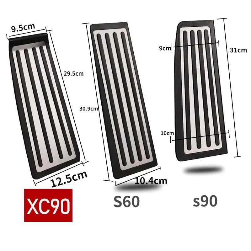 Car Accelerator Brake Pedal Footrest Pedal Plate Cover For Volvo XC60 XC90 S90 V90 S60 V60 XC40 Accessories -25