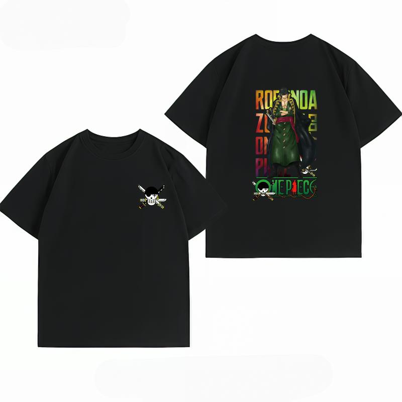 Unisexs Clothing New 100 Cotton Breathable Summer TShirt One Piece Unisexs TShirt Zoro Print Casual StreetwearUnisexsTShirt