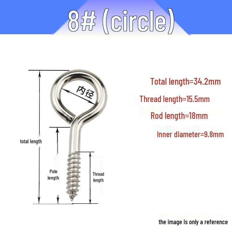 Eye Bolt & Assorted Hooks with Self-Tapping Screws