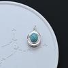 High-End Synthetic Turquoise Pendant Necklace - Cool Retro Ethnic Clavicle Chain Jewelry for Autumn/Winter