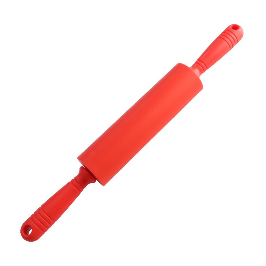 Non-Stick Plastic Handle Pin Pastry Dough Flour Roller Silicone Rolling Pin Pizza Pasta Roller Kitchen Pastry Baking Tool