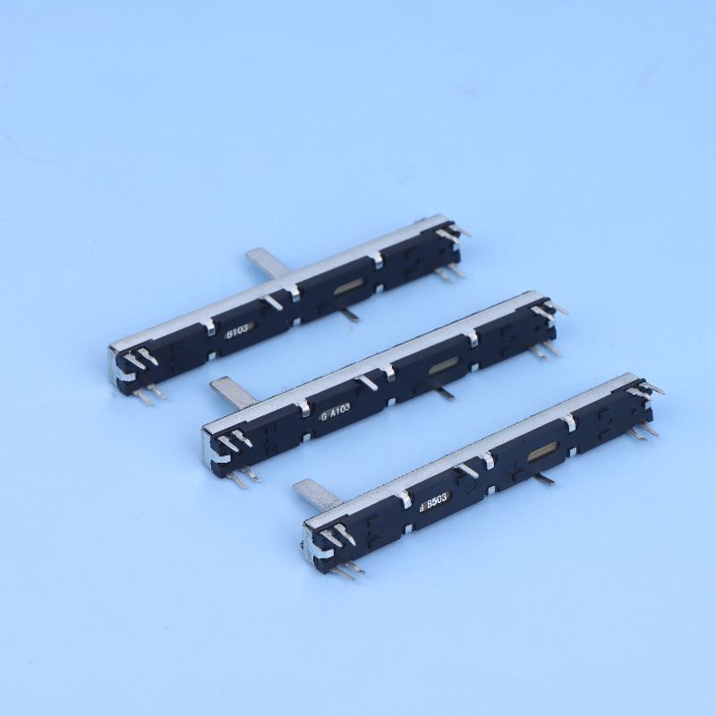 1Pcs 75Mm Straight Slide Potentiometer 8Pins A103 Double Fader A10K Soundcraft Efx8 Fader A10Kx2 A20Kx2 A50Kx2 B10Kx2 A103 A203