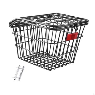 Bicycle Rear Basket Cargo Container Sturdy Metal Wire Portable Trendy Kids Adults Biking