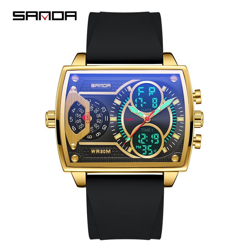 Часы SANDA Модные деловые электронные часы Trend Cool Электронные часы — фото 14