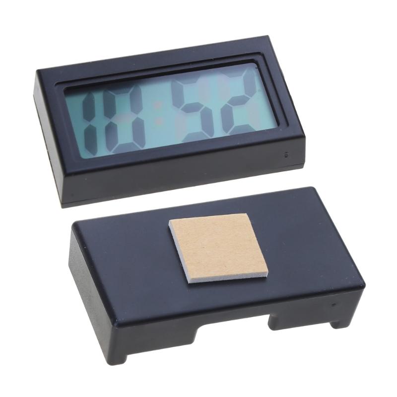 Compact Car Truck Clock Self-Adhesive Digital DisplayClock for Vehicle Dashboard Bedroom Digtal Clock