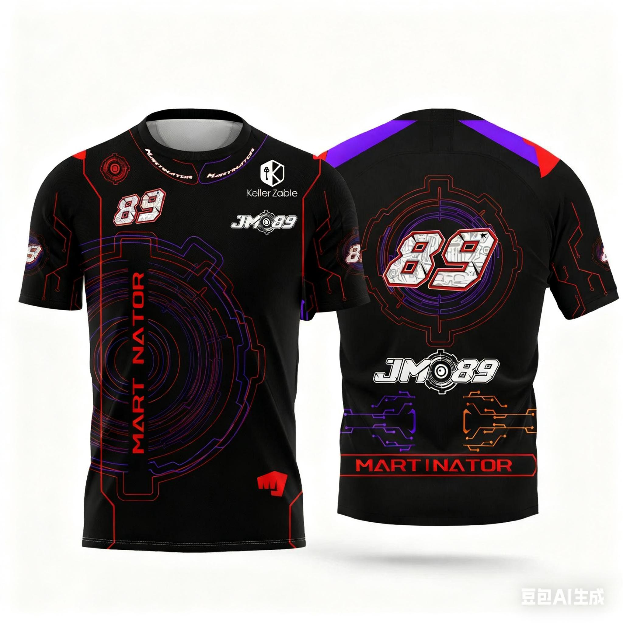 MDHAO xin nan zhuang  3D txu nieuw nummer 89 coureur Jorge Martin racefanaat zomer kinder volwassen modieus ademend T-shirt L