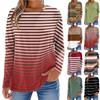 Women's Fashionable Casual Printed Long Sleeved Round Neck Top Round Neck Top Top