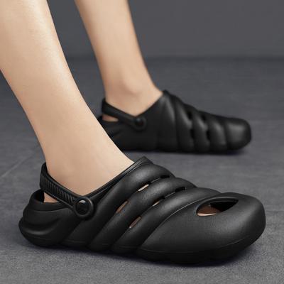Men'S Outdoor Wear Indoor Dual-Purpose Beach Hole Shoes Trendy Non-Slip Soft-Soled Outdoor Large-Size Bag Head Slippers