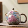 Ru kiln full color exquisite beam pot single pot high-end tea making utensil household ceramic teapot tea set Xishi pot series
