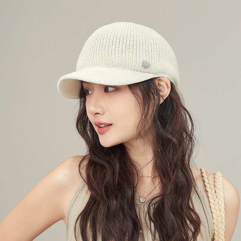 Baseball Cap Summer Thin Knitted Cap Vacation Sun Hat Women's Outdoor Sun Protection Visor Equestrian Hat Fashion