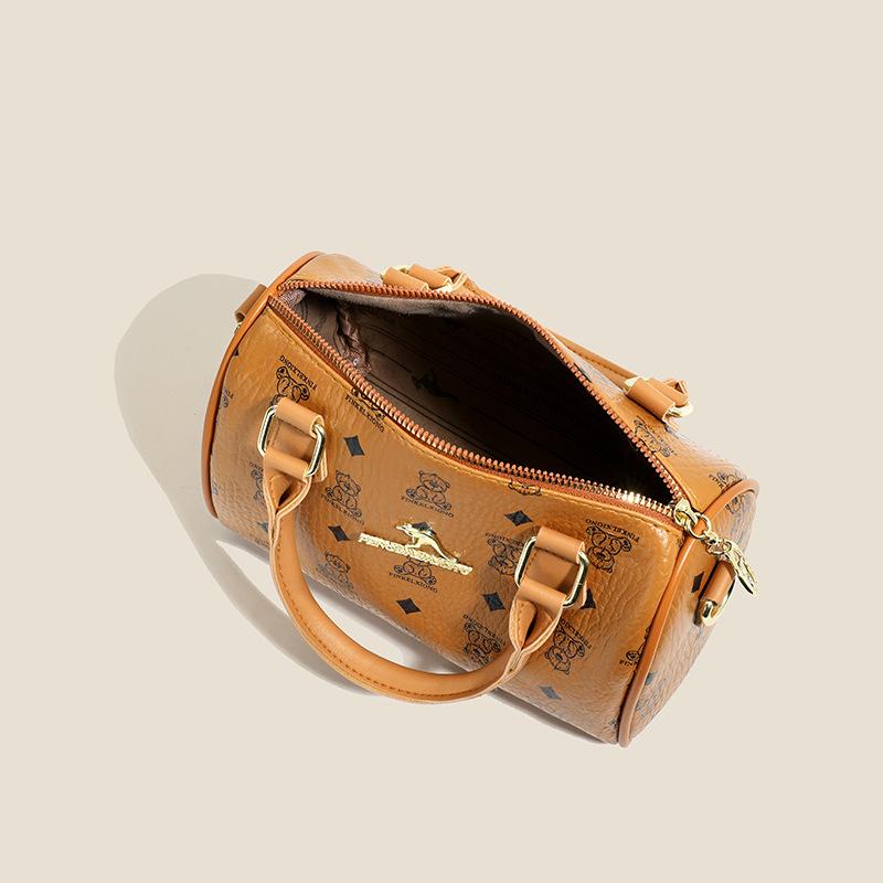 Retro-printed Boston Tote Bag - Trendy and Versatile Crossbody Bag Pillow Bag