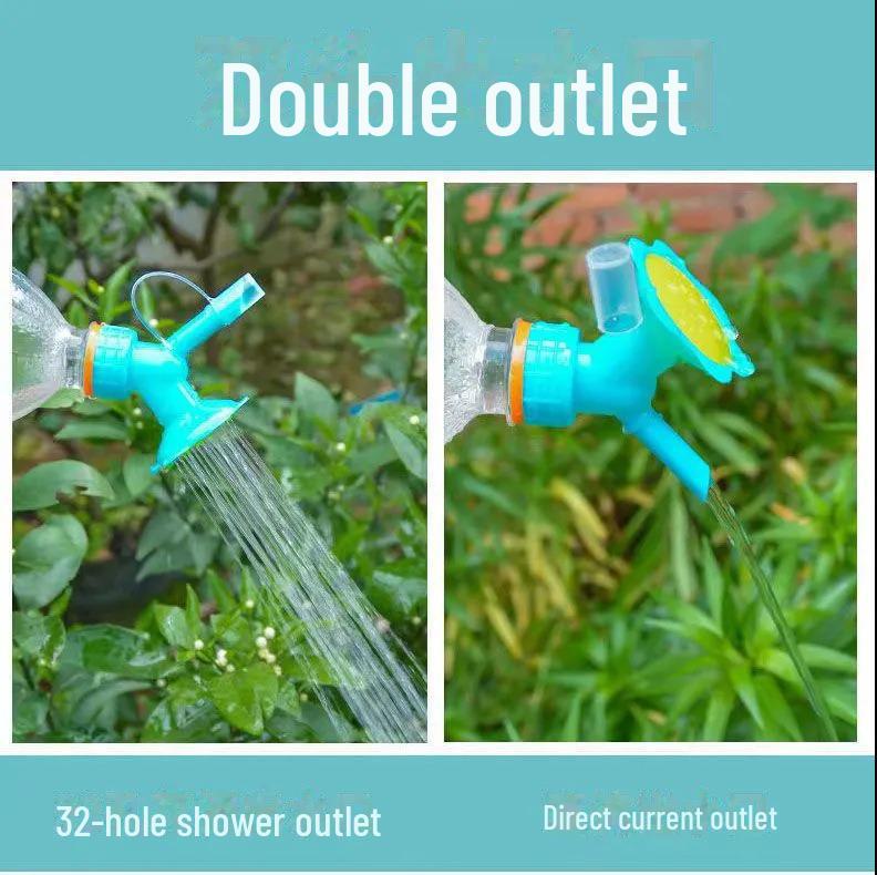 Sunflower Double-Head Watering Bottle: Small Potted Plant Sprinkler with Long Spout for Household Use.