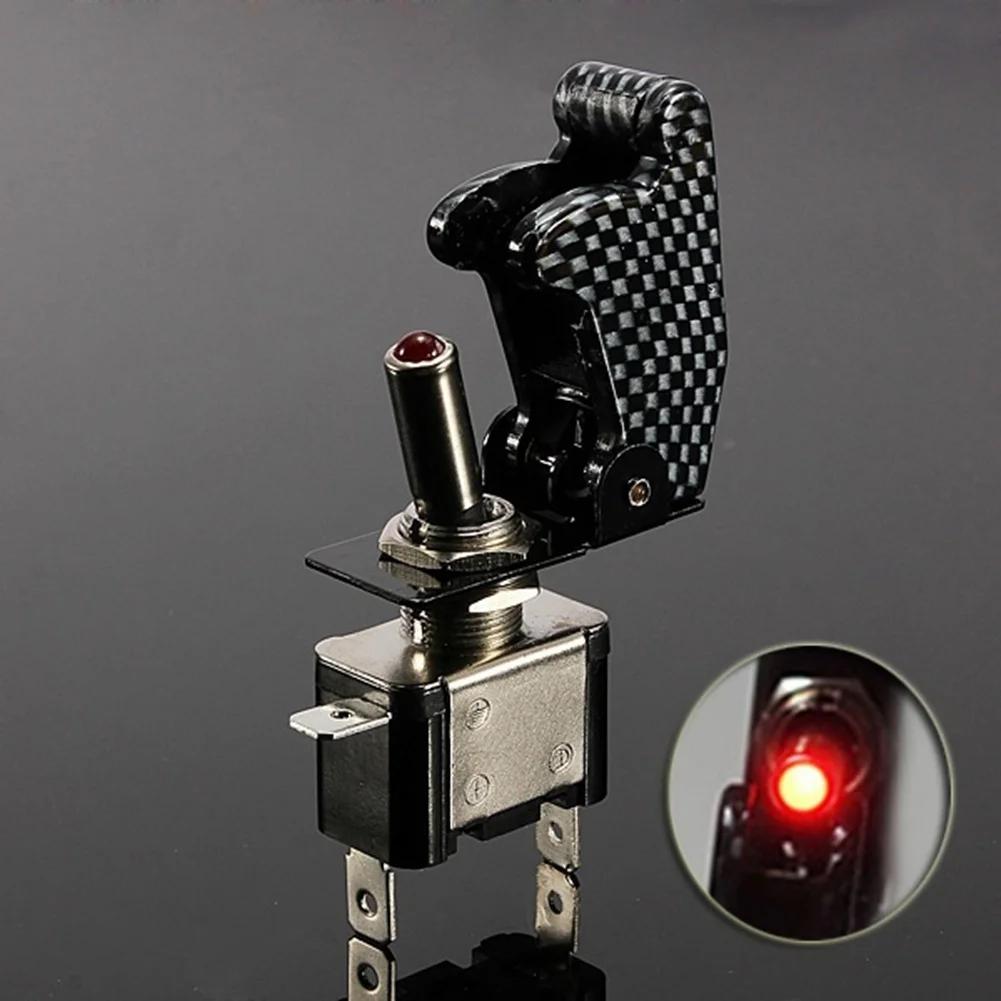 

Светодиодный переключатель панели автомобиля SPST ON-OFF Flick Switch откидная крышка 12 В 20 А Red