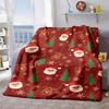 2026 New Arrivals 1pc Christmas Santa Claus And Reindeer Red Blanket for Family And Friends, a Fashionable And Novel Blanket, Soft And Comfortable War
