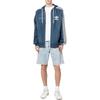 adidas Originale Sportjacke mit Kapuze und Kordelzug mit Clover-Logo-Print für Herren, Oberbekleidung, Blau HL9281
