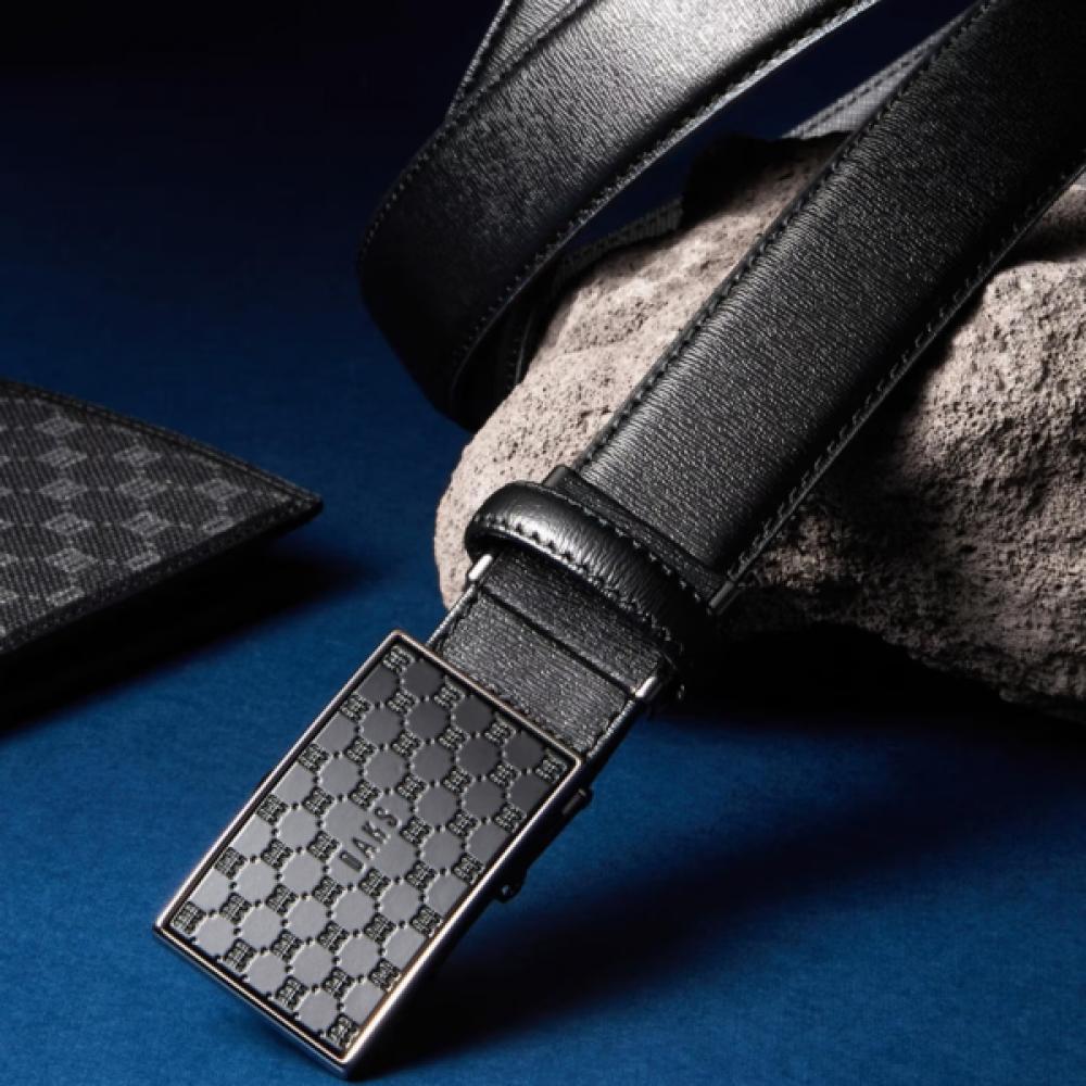 Daks Automatic Belt Cowhide Matte Buckle Dd Louis Pattern Dbbe6f838bk Single option