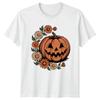 Floral Jack O Lantern Pumpkin Halloween TShirt Retro Floral Halloween Gift