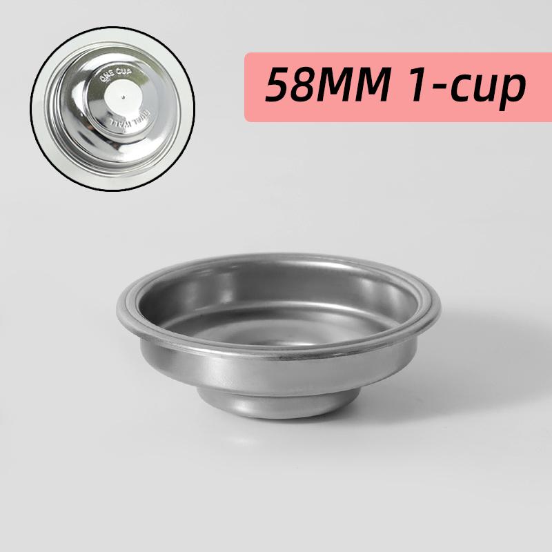 

1 шт. 304 нержавеющая сталь двойная чаша для порошка кофемашина ручка фильтр однопорционный двухпорционный 51 мм/58 мм универсальные аксессуары