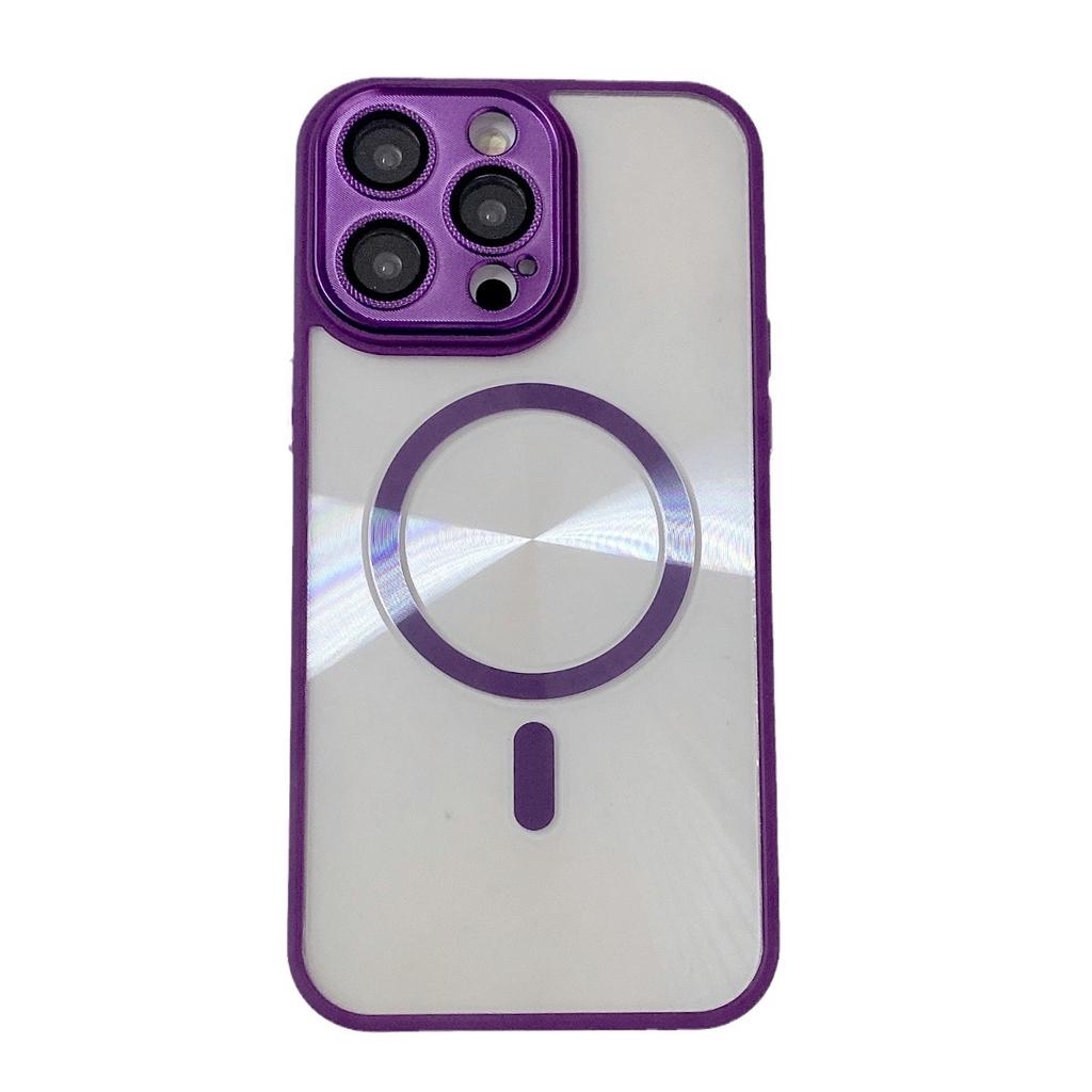 Cd-patterned Aurora Laser Magnetic Attraction, Suitable for Apple 15promax Phone Case, IPhone14 Full Cover, Anti-drop 13 Transparent