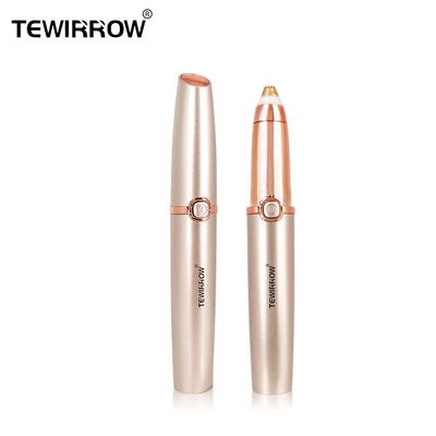 Tondeuse à sourcils électrique taille de rouge à lèvres Mini rasoir rasoirs épilateur à sourcils indolore rasoir à sourcils pour femmes et hommes avec lumière