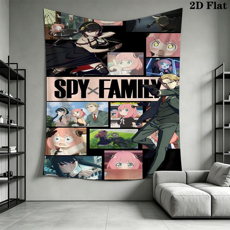 Spy X Family Movie Tapestry Fashion Print Background Cloth Work Of Art Home Decor Christmas Gift