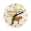 Irish Wolfhound - Clock with Dog, Wooden Clock with Engraving, Personalised Clock by