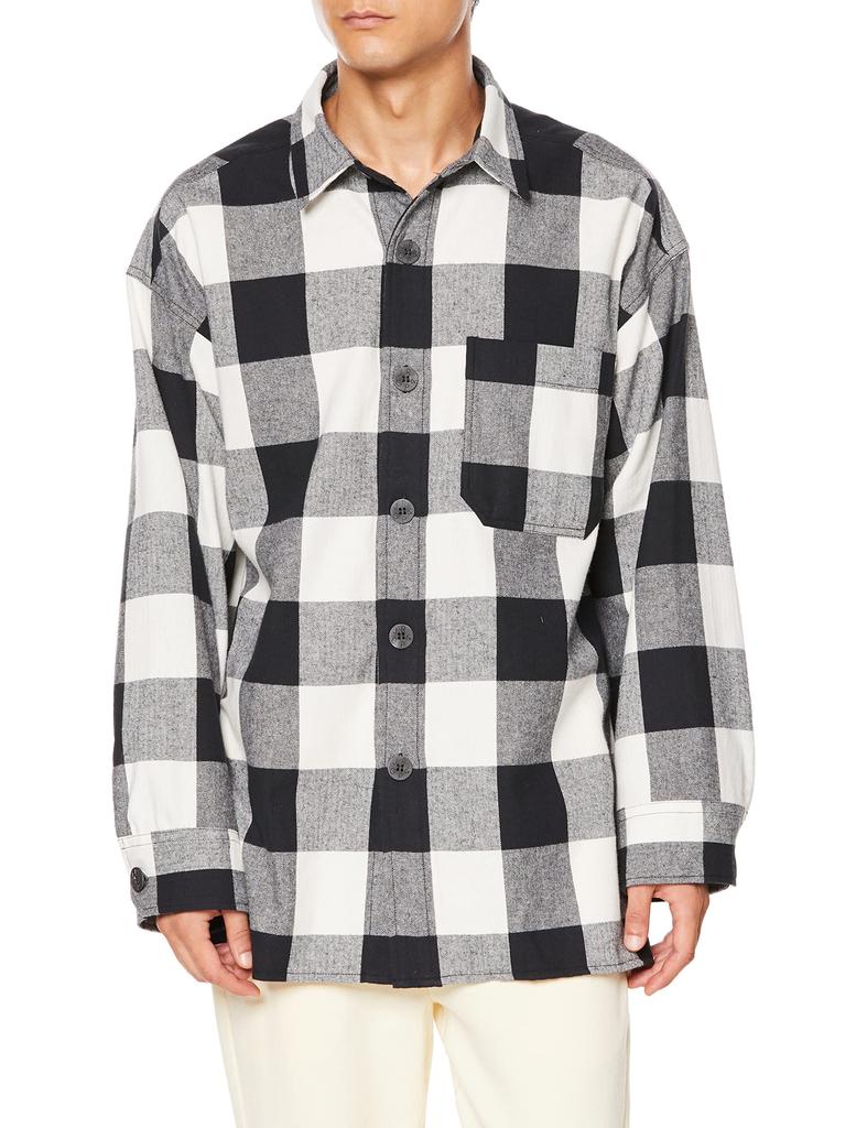 Gelato Pique Robuchon Check Flannel Size PMFT224995 Joël Men's Shirt, Black, M,