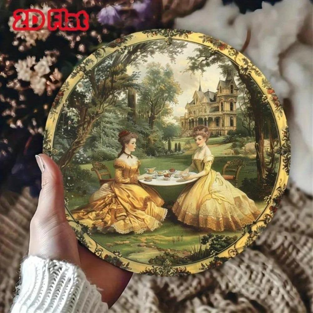 Vintage Metal Tin Sign Circular Logo Wall Decor for Home Cafe Bar Gift