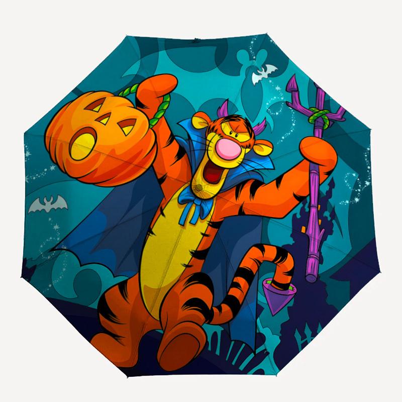 

1pc Halloween Tigger Automatic Open/close, All-Season Portable Folding Umbrella, Perfect Gift for Friends , Sturdy Ribs yy250808015