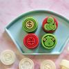 New Year Festival Moon Cake Maker 3D Snake Money Moon Cake Molds Cookie Stamp Hand Press Cookie Dessert Cutter Enduring
