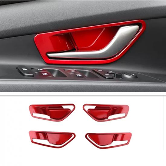 For Hyundai Elantra - Bright red Inner Door Handle Bowl Cover Trim 4pcs