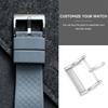 Watch Band Metal Buckle 16 18 20 22mm Strap Solid Square Button Silver Black Rose Gold Stainless Steel Matte Polished Clasp
