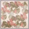 90*90cm Square Silk Scarf Women Big Size Leaves  Printed High Quality Shawl Hijab Ladies Scarves Wraps