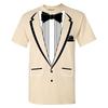 Tailcoat Printing T Shirt Men Street Funny Cosplay Short Sleeve T Shirts Fake Tie Captain Clothes Fashion Trend Top