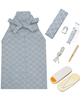 Shichigosan kimono haori and full set dull [KYOETSU] [Kyoetsu] 5-year-old boy's set, hakama, 753, ((02) blue, 5-year-old size)