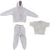 Yiju 3X 1:12 Man's Sweatshirt Outfit,1/12 Scale Figure Doll Clothes,Pants+Hoody Outfit Costume for 6 Inch Action Figure Clothes Toy