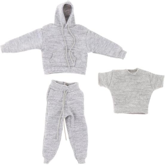 Yiju 3X 1:12 Man's Sweatshirt Outfit,1/12 Scale Figure Doll Clothes,Pants+Hoody Outfit Costume for 6 Inch Action Figure Clothes Toy