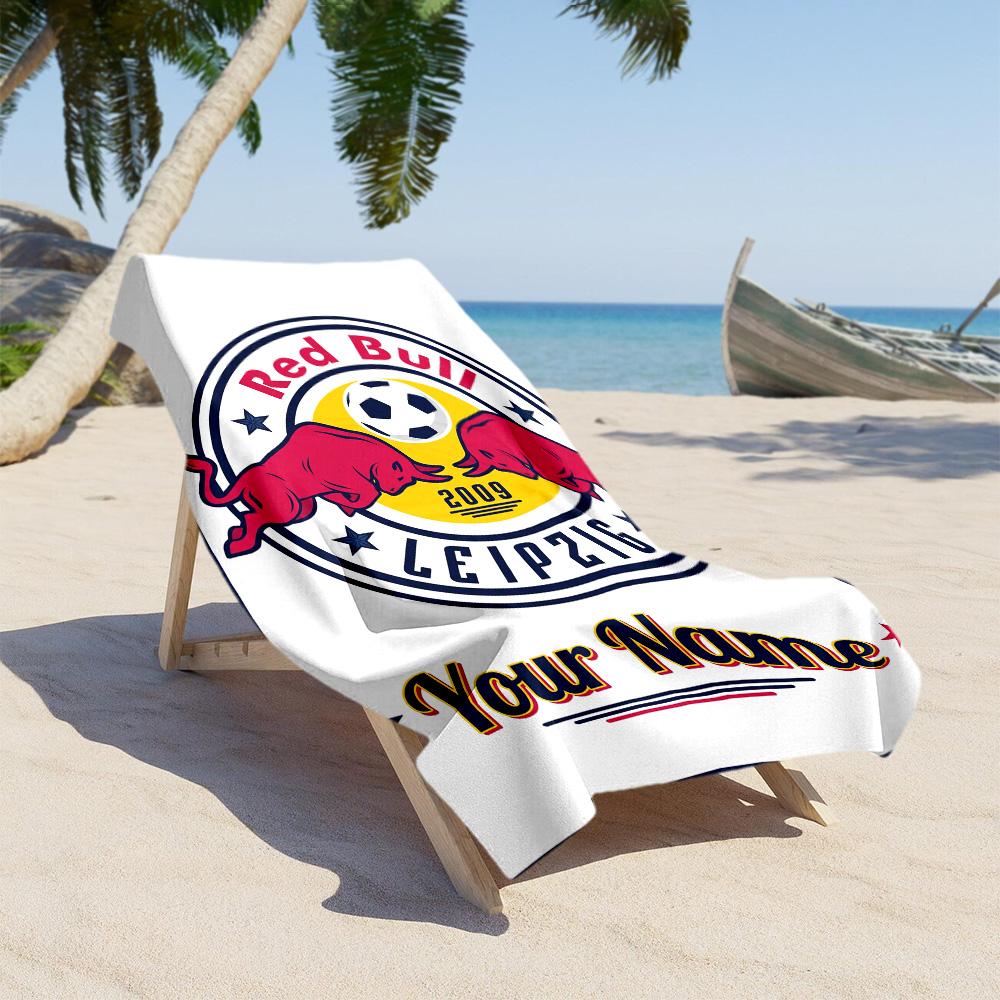 Bull Logo Customized Name Beach Towel Soft Durable Quick-Dry Suitable for Sports Travel Swimming Yoga Bathroom Beach And Pool