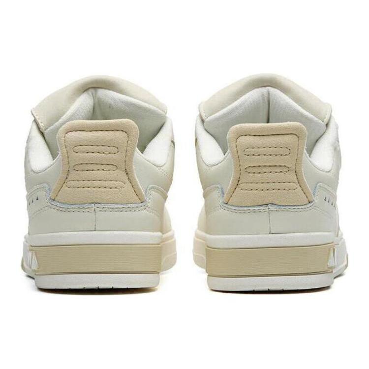 Anta AOYU Slip Resistant Cushioning Low top Skateboard Shoes Women's White Yellow 122238073-2