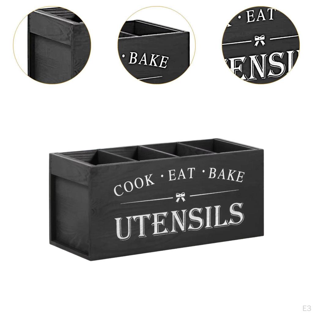 Küchenutensilienhalter Besteck Holz Organisation Dekorative Besteckaufbewahrung Organizer