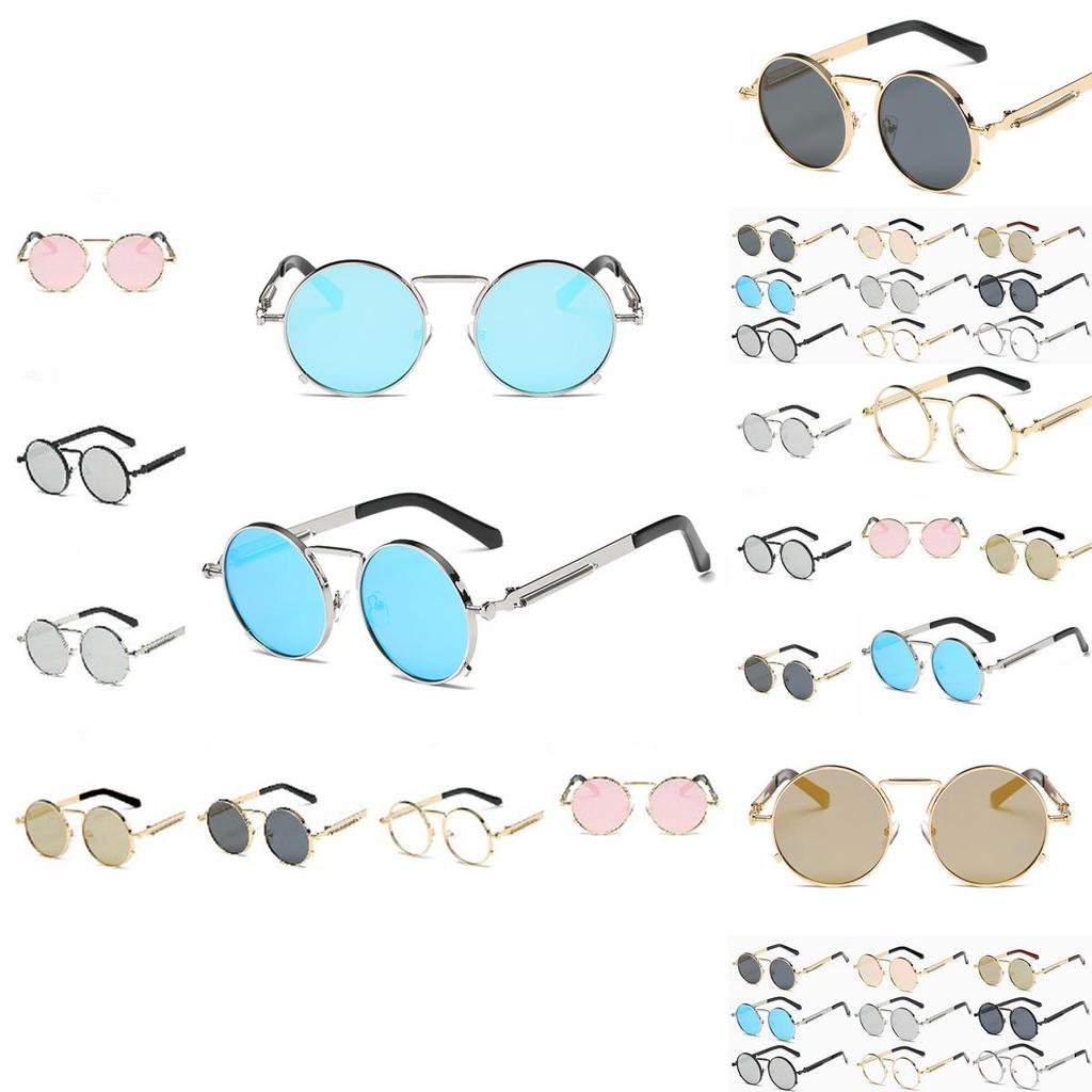 Klasyczne wiktoriańskie gogle steampunkowe z lustrzaną soczewką poliwęglanową i metalową ramką