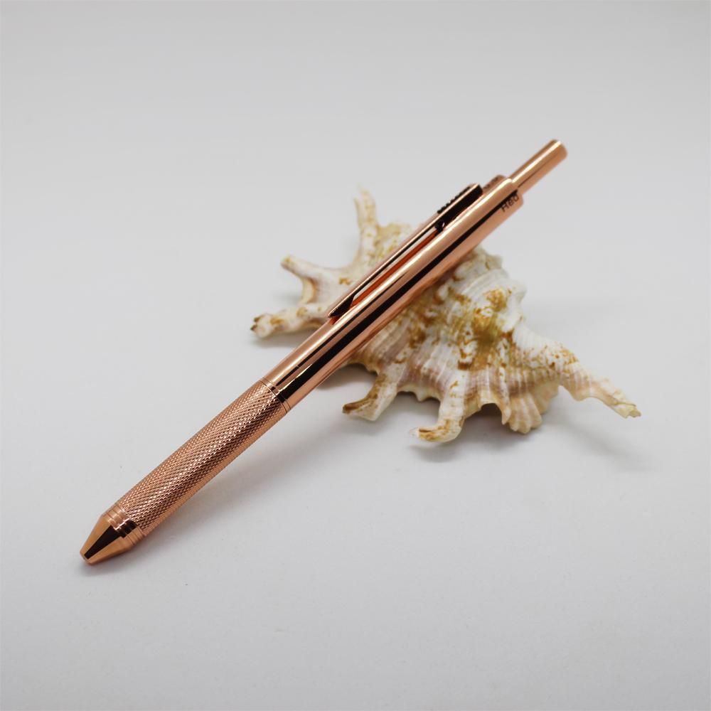 Multi-Color 4-in-1 Metal Ballpoint & Mechanical Pencil 4-Color Multi-Function Business Advertising Pen Drop Shipping