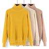 Women Winter Fashion Turtleneck Sweater Solid Color Loose Pullover Sweater Long Sleeve Tops