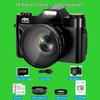 4K 48MP Digital Camera with Flip Screen & Wide-Angle Mirrorless LED