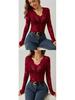 European & American Autumn/Winter Floral Lace Fan Top