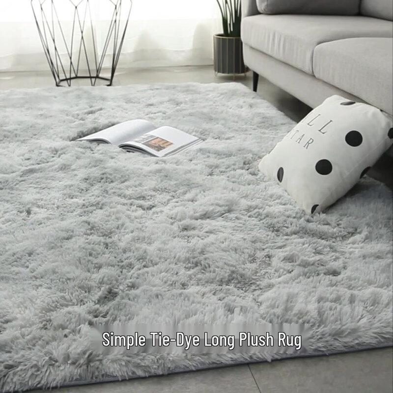 Changbaosen Tie-Dye Gradient Plush Area Rug