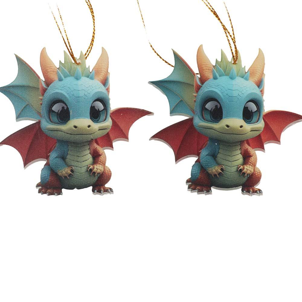 

2D Christmas Tree Dragon Pendants Dragon Baby Cute Christmas Dragon Pendants Home 7
