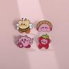 Bee Cartoon Creative Design Metal Badge Unique Kirby Inspired Pin For Collectors